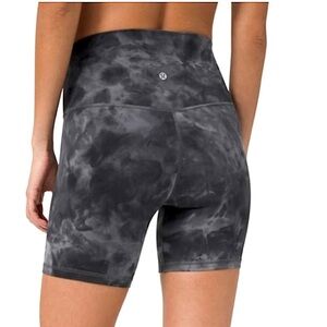 lululemon athletica High-Rise Tie-Dye Swiftly Women’s Bike Shorts - Charcoal